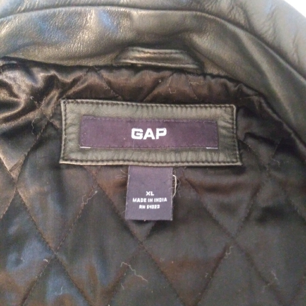 Mens XL GAP Leather car coat